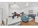 Open concept living space with kitchen, dining, and living room areas at 205 Lakeside Pl, Canton, GA 30114