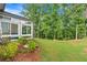 Landscaped backyard with lush greenery, providing a serene outdoor space at 205 Lakeside Pl, Canton, GA 30114
