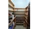 Walk-in pantry with ample shelving for storage at 3355 Smithtown Rd, Suwanee, GA 30024