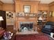 Elegant fireplace with built-in shelving and mantel at 3355 Smithtown Rd, Suwanee, GA 30024