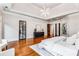 Spacious main bedroom with hardwood floors and access to sitting area at 56 Mount Paran Rd, Atlanta, GA 30327