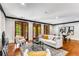 Basement features a comfortable sitting area and hardwood floors at 56 Mount Paran Rd, Atlanta, GA 30327