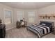 Bright bedroom with bay window and built-in workspace at 4030 Sierra Vista Cir, Cumming, GA 30040