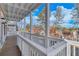 Spacious balcony with wooden decking and railing overlooking the neighborhood at 1274 Six Sisters St, Dacula, GA 30019