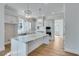 Modern kitchen with large island, white cabinets, and stainless steel appliances at 1274 Six Sisters St, Dacula, GA 30019
