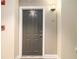 Apartment entry with dark gray door and light walls at 230 E Ponce De Leon Ave # 322, Decatur, GA 30030