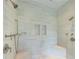 Bright and airy shower with marble walls and multiple shower heads at 1235 Mount Paran Nw Rd, Atlanta, GA 30327
