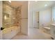 Modern bathroom with a glass shower and tile surround at 1235 Mount Paran Nw Rd, Atlanta, GA 30327
