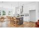 Modern kitchen with white cabinets, a large island, and stainless steel appliances at 597 Federal Se Ter, Atlanta, GA 30315