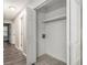 Convenient laundry closet with shelving and hookups at 3599 Woodbriar Cir # E, Tucker, GA 30084