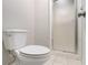 Small bathroom with shower and tile floor at 3599 Woodbriar Cir # E, Tucker, GA 30084
