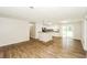 Open kitchen with island and access to backyard at 3655 Leisure Ln, Atlanta, GA 30349