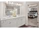 Double vanity bathroom with a view of the main bedroom at 204 Epping Street # 2, Stockbridge, GA 30281
