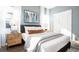 Bright bedroom with gray walls and a comfortable bed at 10 Spirea Way, Auburn, GA 30011