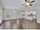 Open concept living space with kitchen and living room at 5586 Cannonade Ln, Stonecrest, GA 30058