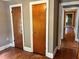 Bedroom with hardwood floors and two closets at 2203 Hillcrest Ave, Decatur, GA 30032
