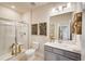 Modern bathroom with a shower, toilet, and vanity at 21 Bennett Farm Dr, Loganville, GA 30052