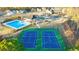 Aerial view of community pool and tennis courts at 1641 Lacebark Elm Way, Lawrenceville, GA 30045