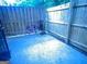 Small concrete patio with wooden fence and storage at 4870 Hairston Park Sq, Stone Mountain, GA 30083