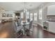 Casual dining area with glass table and chairs near sliding doors at 437 Livingston Pt, Acworth, GA 30102