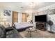 Living room with a sofa, love seat, and large TV at , Atlanta, GA 30318