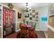 Bright dining area with a round table and colorful decor, near a pet gate at 705 Inglewood Se Dr, Smyrna, GA 30080