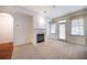 Living room featuring a gas fireplace and hardwood floors at 1735 Peachtree Ne St # 321, Atlanta, GA 30309