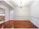 Formal dining room with hardwood floors and chandelier at 1735 Peachtree Ne St # 321, Atlanta, GA 30309