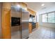 Kitchen boasts stainless steel appliances and wood cabinets at 1735 Peachtree Ne St # 321, Atlanta, GA 30309