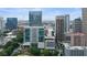 Aerial perspective showcasing a residential high-rise among other buildings at 40 12Th Ne St # 1903, Atlanta, GA 30309