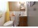 Clean bathroom with shower, toilet and vanity at 3542 Lynfield Sw Dr, Atlanta, GA 30311