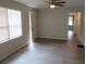Living room with hardwood floors and neutral walls at 1650 Bridgeport Nw Dr, Atlanta, GA 30318