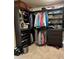 Large walk-in closet with shelving and drawers at 190 Thrushwood Dr, Fayetteville, GA 30215