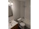 Updated bathroom with white subway tile and wood vanity at 2396 Lawrenceville Hwy # F, Decatur, GA 30033