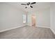 Bedroom with ceiling fan and access to bathroom at 2259 Sisk Nw St, Atlanta, GA 30318