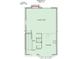 Floorplan showcasing a 1st floor with kitchen, living room, and half-bath at 5319 Pinnacle Peak Ln, Norcross, GA 30071
