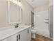 Bright bathroom with a bathtub, single sink, and updated fixtures at 945 Willingham Dr # 3, Hapeville, GA 30354