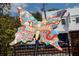 Colorful butterfly art installation, a symbol of Hapeville's artistic character and community spirit at 945 Willingham Dr # 3, Hapeville, GA 30354