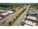 Aerial perspective of Hapeville's main street, showcasing businesses and railway tracks at 945 Willingham Dr # 3, Hapeville, GA 30354