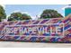 Modern mural in Hapeville, Georgia that displays the words, 