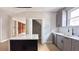 Modern kitchen with gray cabinets, white countertops, and island at 79 Hammock Pl, Atlanta, GA 30312