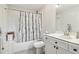 Clean bathroom with a shower/tub combo and modern vanity at 750 Dalrymple Rd # C1, Atlanta, GA 30328