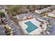 Aerial view of community pool and parking lot at 6851 Roswell Rd # B8, Sandy Springs, GA 30328