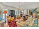 Elegant living room with hardwood floors and multiple seating areas at 161 Blair Valley Ne Dr, Marietta, GA 30060