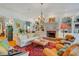 Bright living room featuring a fireplace and hardwood floors at 161 Blair Valley Ne Dr, Marietta, GA 30060