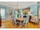 Formal dining room with hardwood floors and a large table at 161 Blair Valley Ne Dr, Marietta, GA 30060