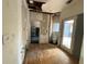 Unfinished bathroom with hardwood floors and plumbing at 1809 Silver Ridge Ct, Stone Mountain, GA 30087