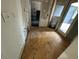 Unfinished bathroom with hardwood floors and plumbing at 1809 Silver Ridge Ct, Stone Mountain, GA 30087