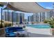 Relaxing pool area with shade and seating at 860 Peachtree Ne St # 1010, Atlanta, GA 30308