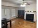 Living room with fireplace and hardwood floors at 265 Regal Dr, Lawrenceville, GA 30046